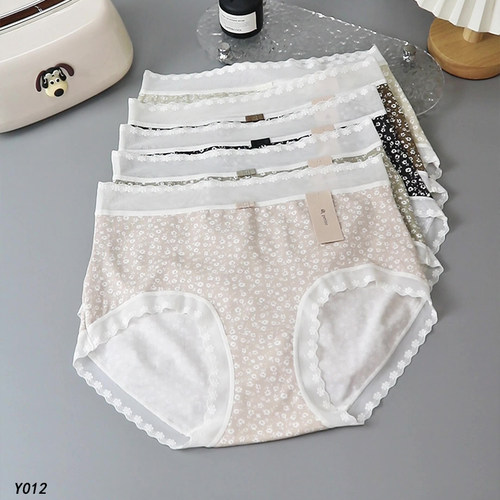 25春夏小兰裙Y012蕾丝边甜美小碎花性感豹纹莫代尔内裤女可爱舒适
