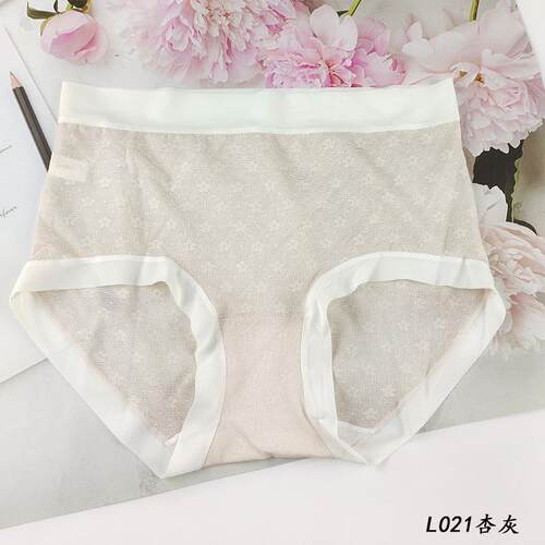 小兰裙L021蕾丝棉感小花无痕边性感时尚纯棉底裆内裤女纯欲夏