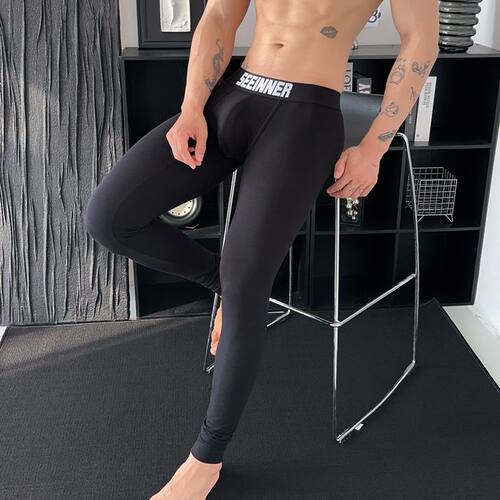 薄款棉质男士纯色简约秋裤包邮