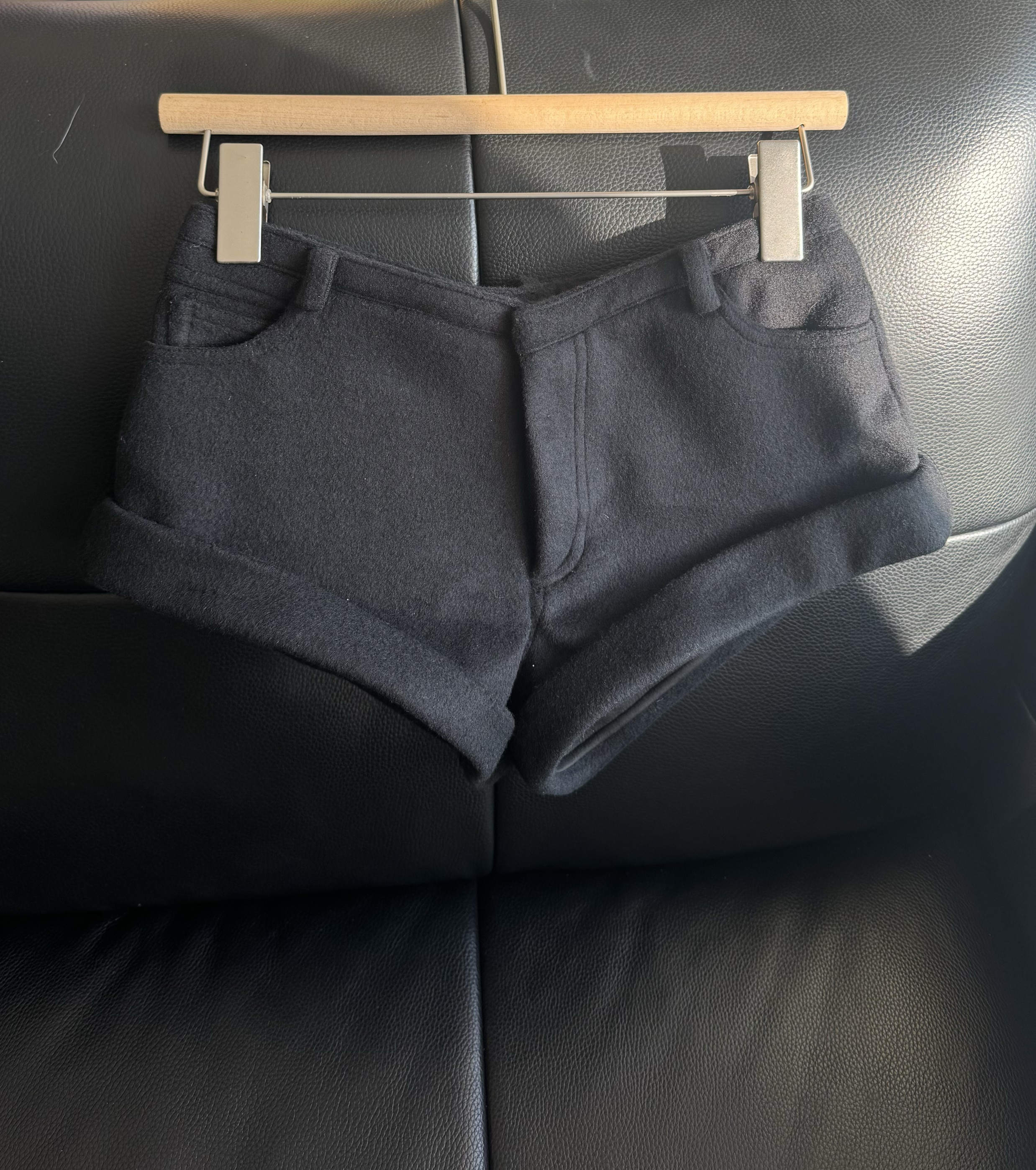 wo 松弛感慵懒羊毛呢超短卷边短裤女秋冬百搭显瘦高腰休闲裤,女装/女士精品,民族服装/舞台装,淘宝优惠券,粉丝福利购,淘宝优惠卷