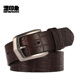 鳄鱼纹头层牛皮腰带休闲百搭不锈钢针扣牛仔裤 男士 皮带真皮时尚 带