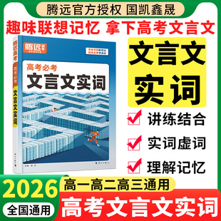 2026腾远高考必考文言文实词 高中文言文实词虚词汇总 高中高一高二高三总复习资料高中语文古汉语辞典古诗词常用字字典词典工具书