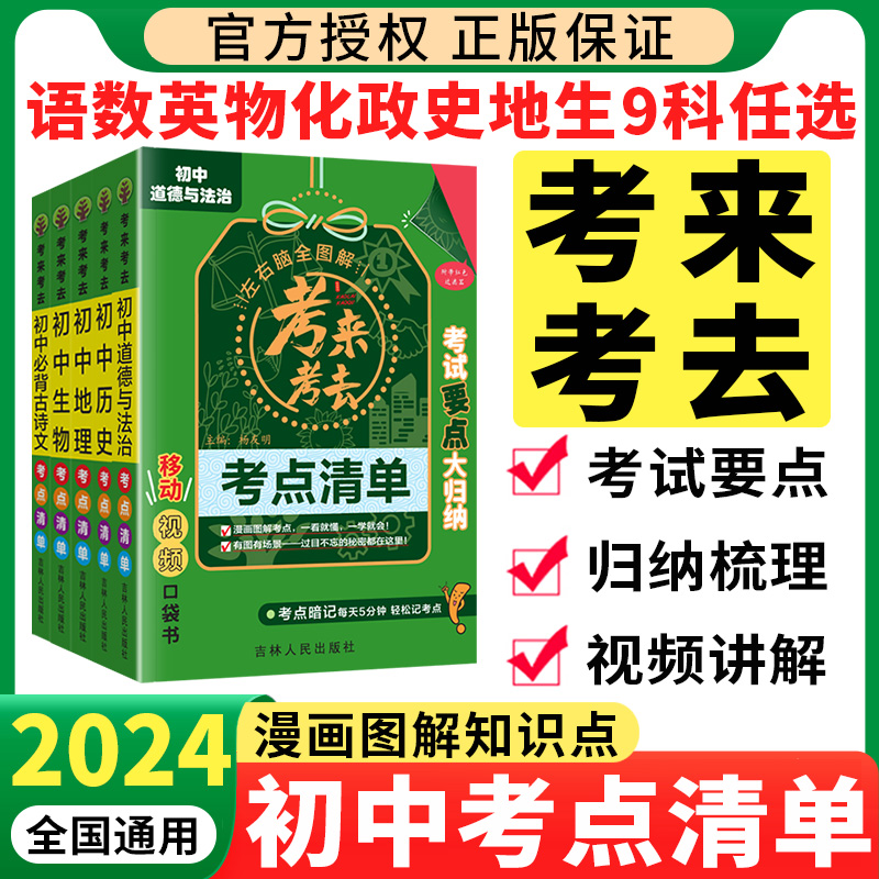 2024考来考去考点清单