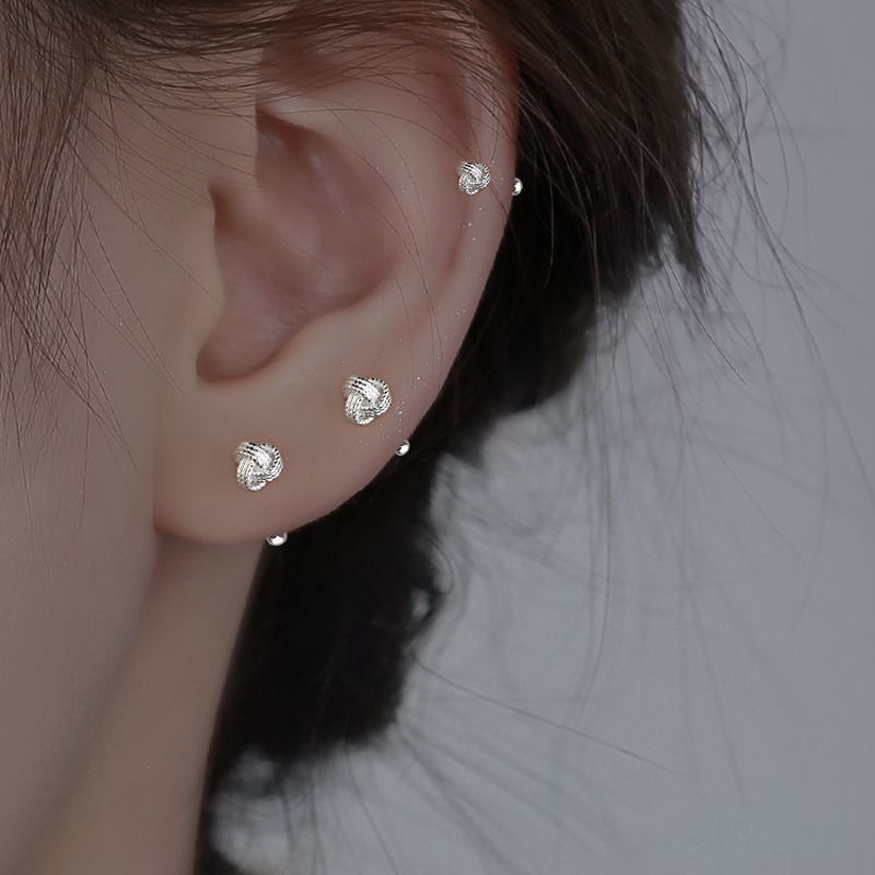 如意耳钉925螺纹耳饰2025新款