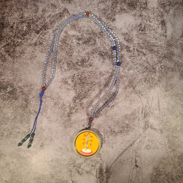 手绘唐卡◆藏族唐卡◆随身唐卡◆嘎乌◆佛牌◆小唐卡◆文殊咒