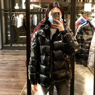 MENGOZAN蒙口张柏芝同款羽绒服保暖高版本男女短款玛雅白鹅绒外套