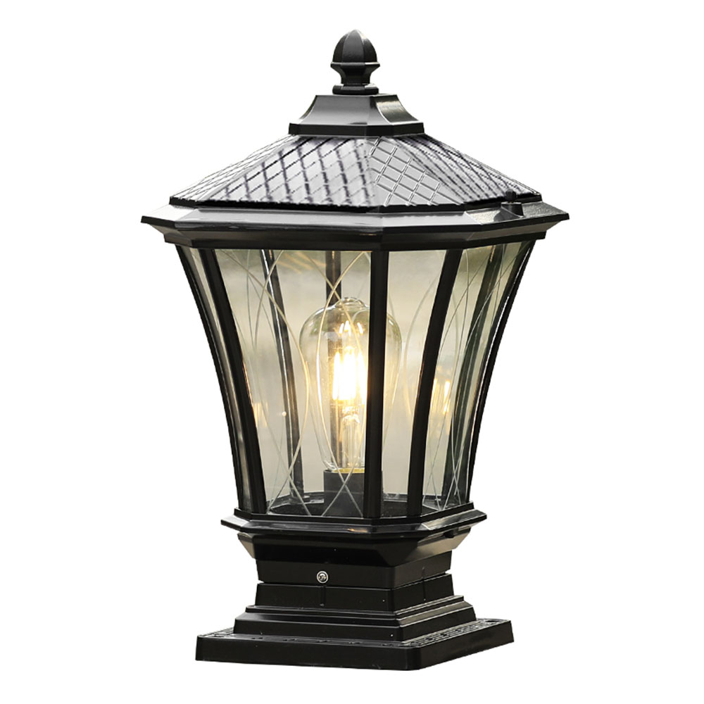 中式八角柱头灯户外防水庭院灯