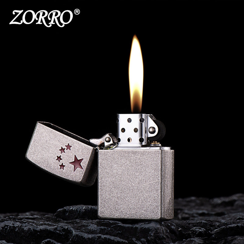 Z22五角星复古铜壳煤油打