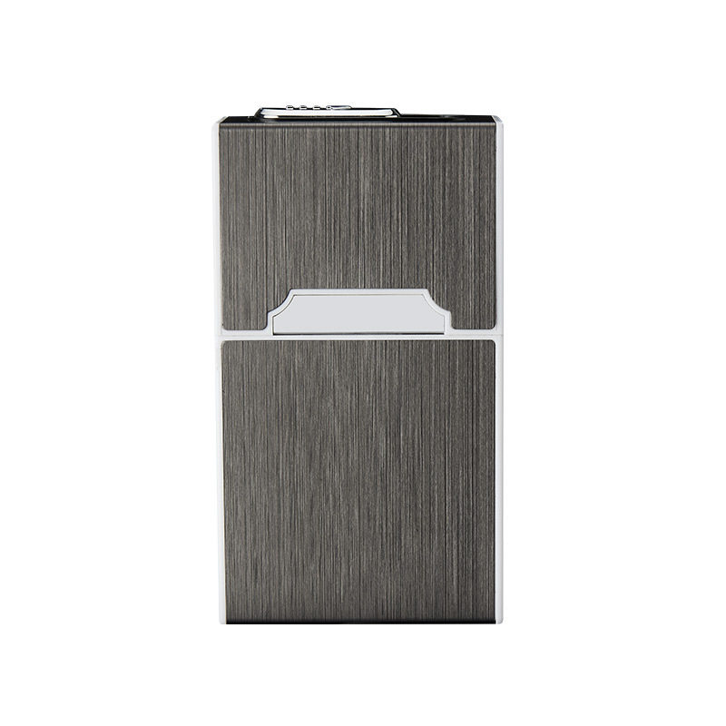 好玩的烟盒20支装USB充电脉冲便携式软包个性创意烟盒点烟器打火