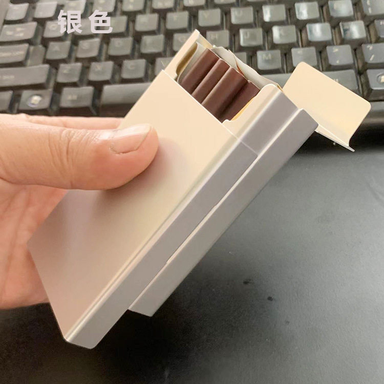 好玩的金属烟盒自动防风