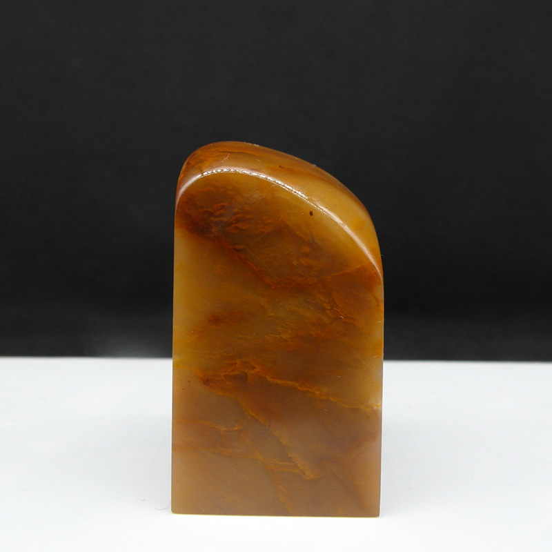 天然印石产地巴林石章料芙蓉冻石印章篆刻石料26*26*48mm