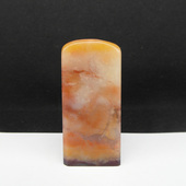 天然印石产地巴林石章料红花冻石印章篆刻石料24 54mm