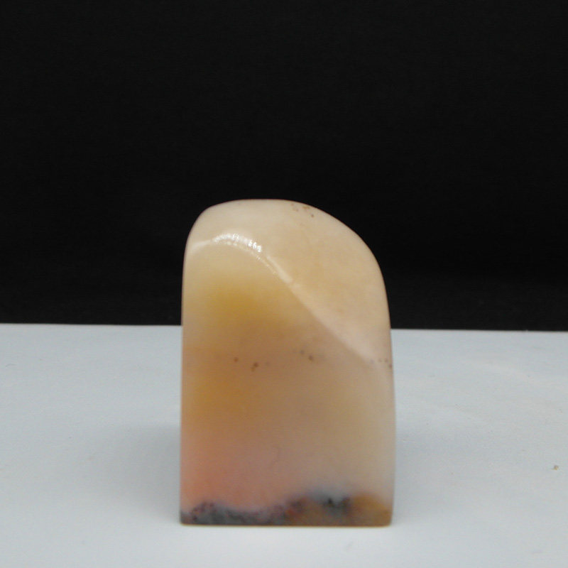 天然印石产地巴林石三彩芙蓉冻石印章篆刻石料15*20*30mm