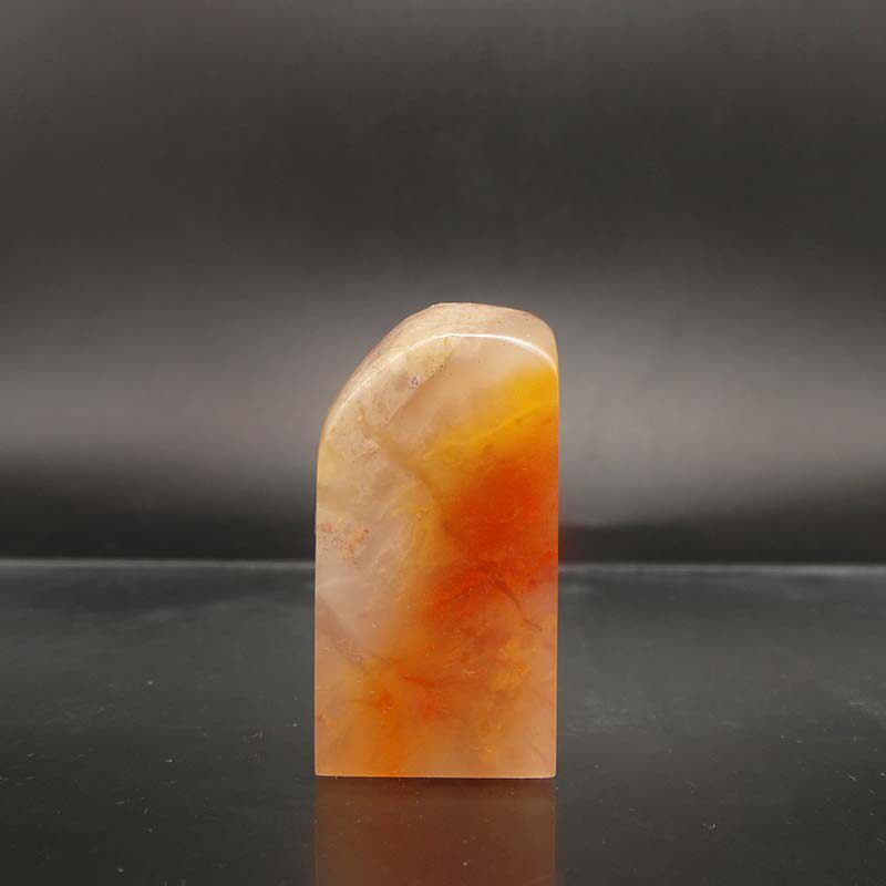 天然印石产地巴林石章料红芙蓉冻石印章篆刻石料20*20*43mm