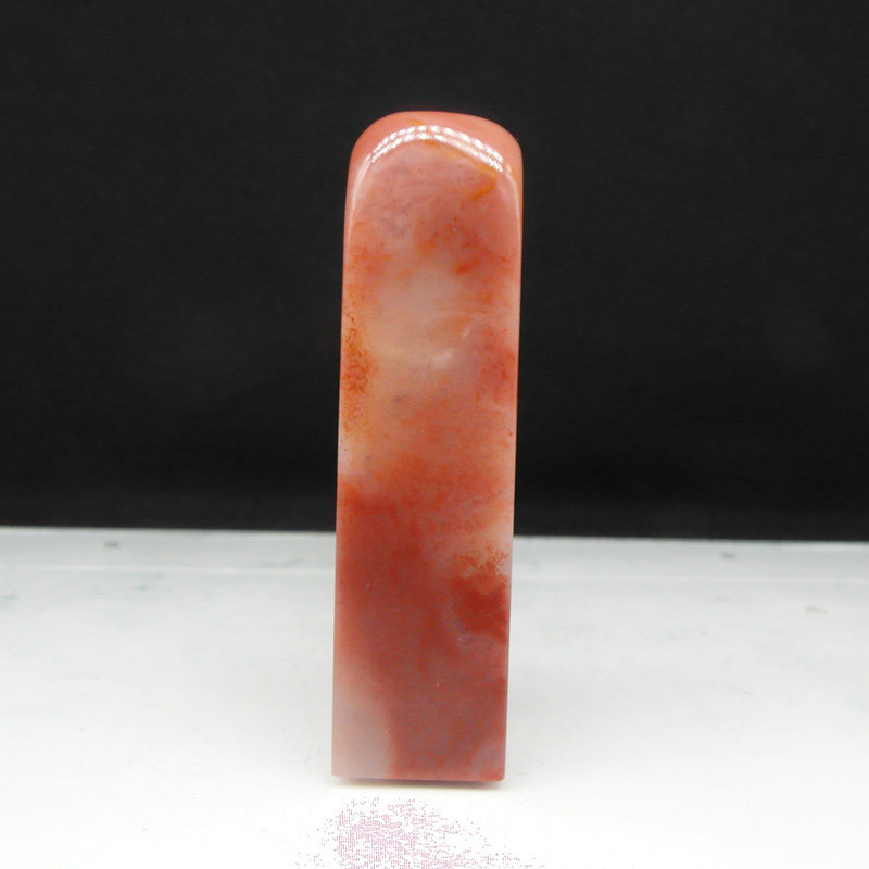 天然印石产地巴林石红芙蓉冻石印章料篆刻石料冻石18*72mm