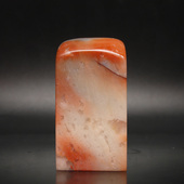 天然印石章料产地巴林石红花冻石印章篆刻石料26 53mm