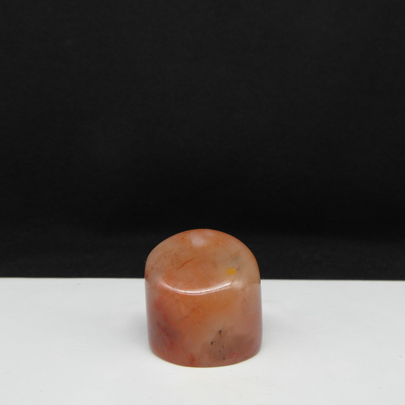 天然印石闲章料巴林石红芙蓉冻石随形印章篆刻石料31*31*30mm