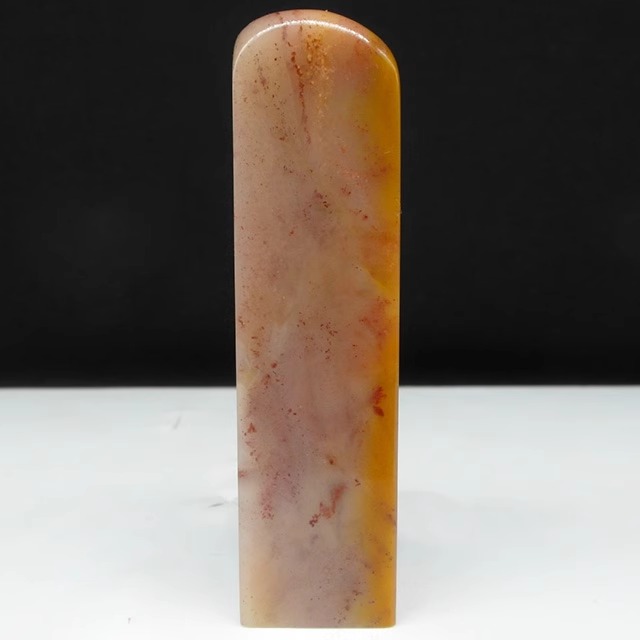 天然印石产地巴林石章料红芙蓉冻石印章篆刻石料21*21*78mm