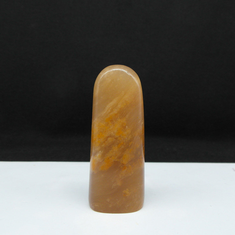 天然印石闲章料巴林石黄花俏色冻石随形印章篆刻石料20*25*62mm