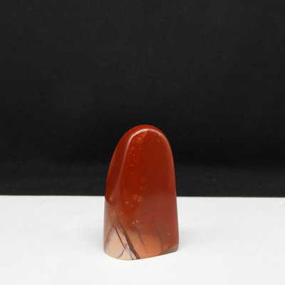 天然印石闲章料巴林石朱砂红冻石随形印章篆刻石料12*28*46mm