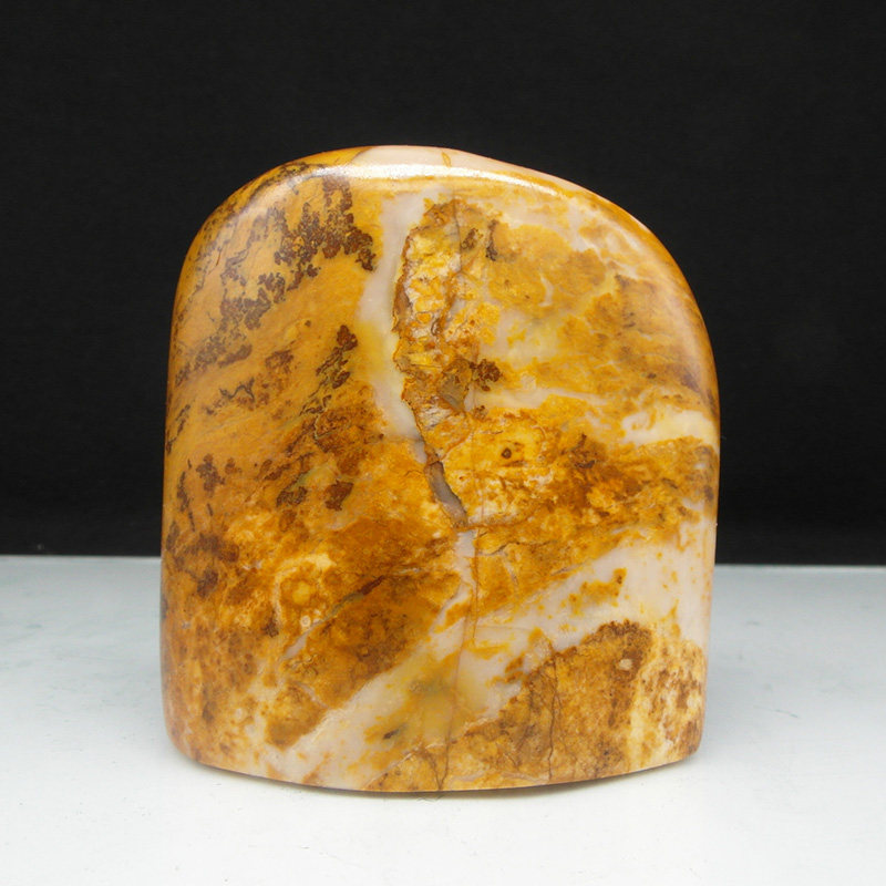 天然印石闲章料巴林石黄花冻石随形印章篆刻石料69*27*74mm