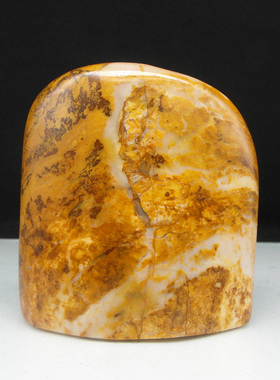 天然印石闲章料巴林石黄花冻石随形印章篆刻石料69*27*74mm