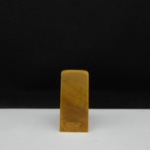 天然印石产地巴林石章料黄木纹冻石印章篆刻石料20 45mm