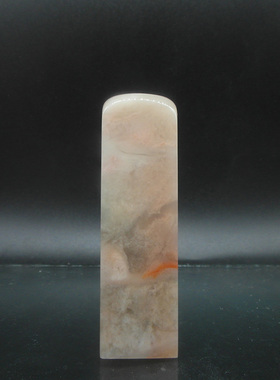 天然印石产地巴林石章料墨玉俏色彩冻石印章篆刻石料19*19*64mm