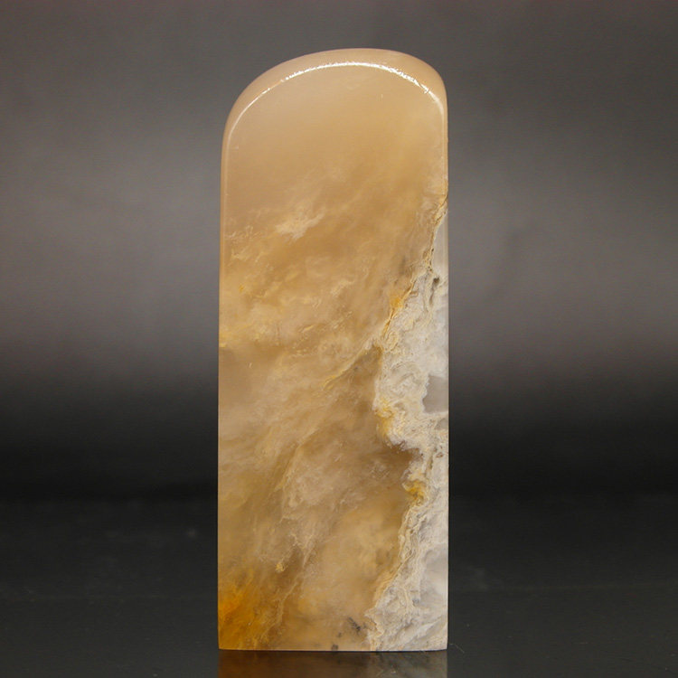 天然印石优质巴林石章料结晶云水俏色冻石印章篆刻石料20*20*57mm