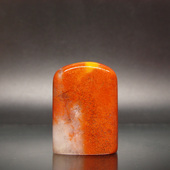 天然印石闲章料产地巴林石红花冻石随形印章篆刻石料28 39mm