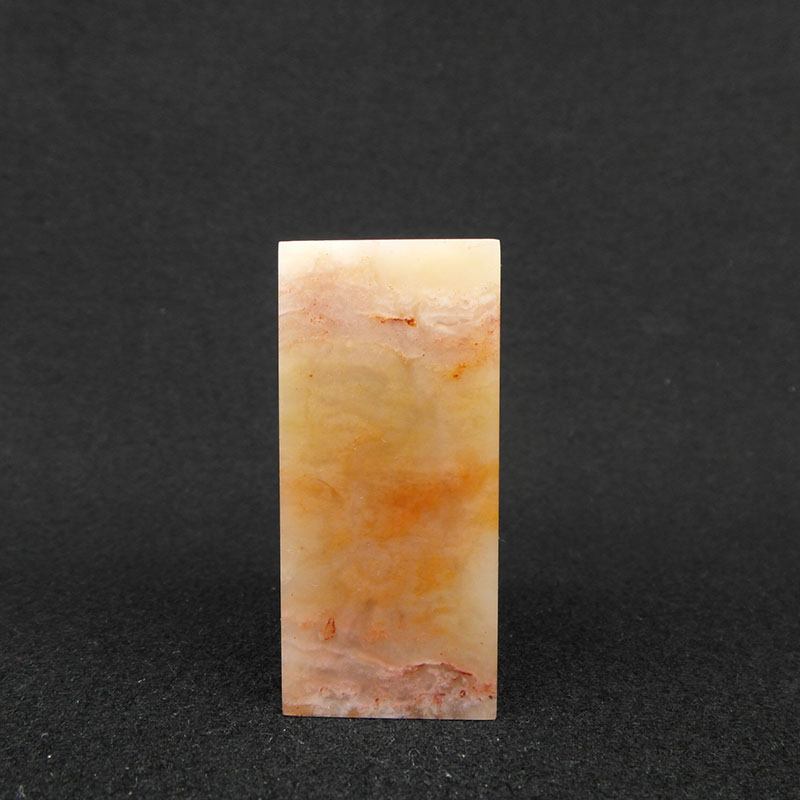 天然印石产地巴林石章料红芙蓉冻石印章篆刻石料25*25*56mm