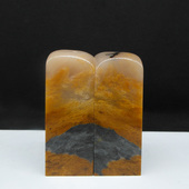 64mm 天然印石对章料产地巴林石俏色冻石印章篆刻石料23