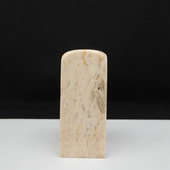 天然印石产地巴林石瓷白冻石印章篆刻石料25 61mm