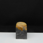 天然印石产地巴林石墨玉俏色黄花冻石印章篆刻石料24 31mm