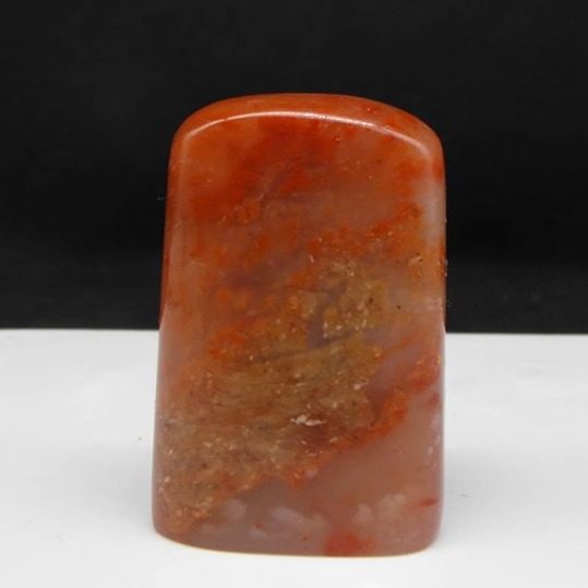 天然印石闲章料巴林石红花芙蓉冻石随形印章篆刻石料15*26*39mm