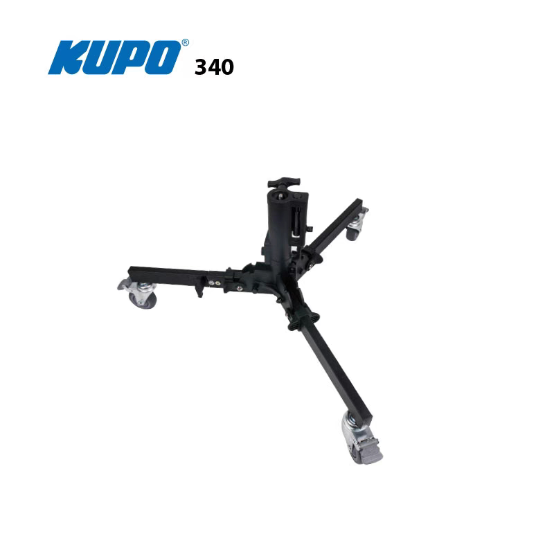 KUPO 340 地龟脚架滚轮底座三脚架移动灯架重型地轨脚架地灯架图片