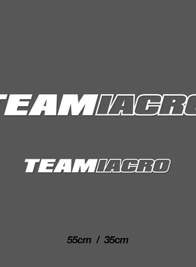 iAcro官方-2021新款TEAM风挡贴纸 改装车贴 姿态绞牙竞技贴