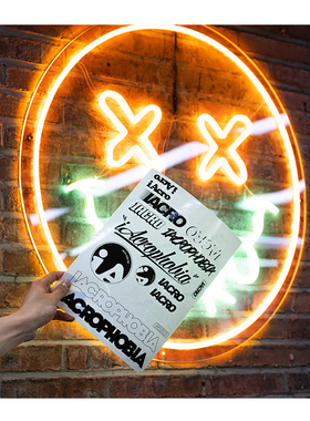 iAcro2021-复刻经典logo贴纸 A4整版不干胶透明贴 个性改装车装饰