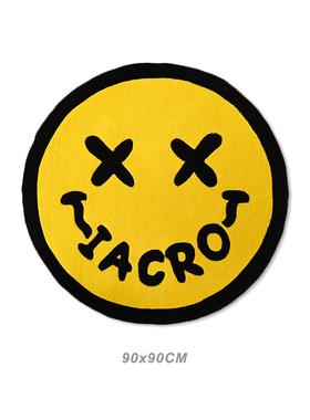 iAcro SS/21 黄色圆形笑脸 手工地毯 潮流周边百搭垫子加厚地毯
