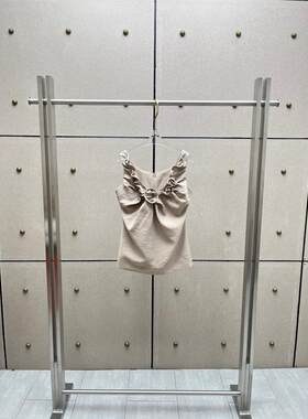 法式荷叶边木耳边两件套女春季显瘦吊带背心套装