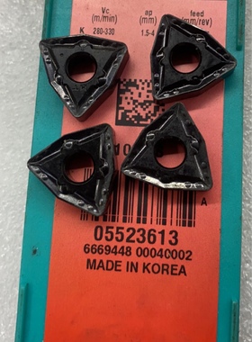 ¥ 3 二手桃形数控刀片进口特固克WNMG080412 TT7015铸铁专用刀片