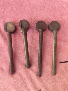 日本回流老铜墨斗矢立老铜器文房绘画用具装饰老物件铜墨盒