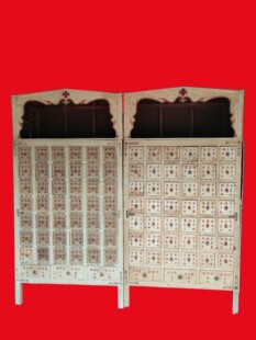 民俗老物件老式木制中药柜中医馆展示柜装饰摆件