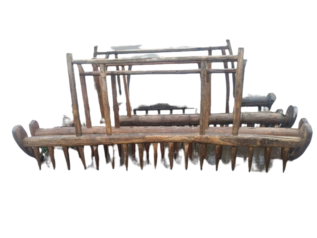 民俗怀旧老物件老扁担老式挑子挑柴工具农家院装饰摆件农耕旧农具