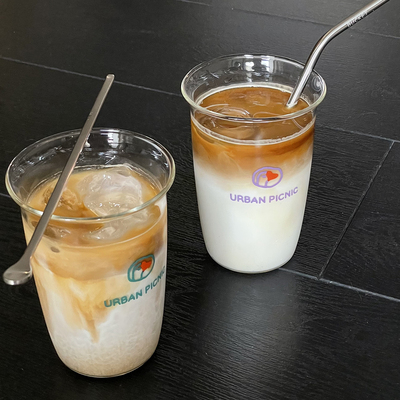如本|小呆鹅原创玻璃杯 咖啡牛奶啤酒果汁饮料杯400ml
