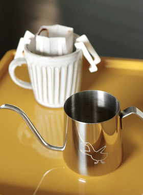 如本|挂耳咖啡幸运鹅手冲壶 迷你不锈钢 细口家用便携式