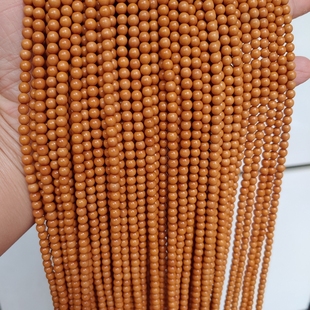 橄榄核小圆珠项链毛衣男女佩戴正圆小光珠216颗DIY手串玉器件配饰