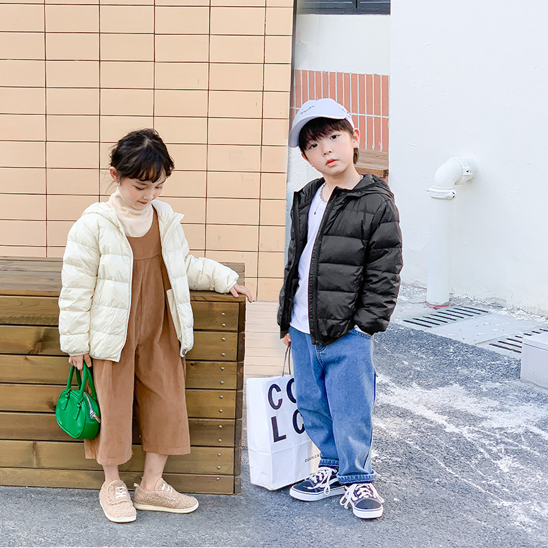 2022年白鸭绒儿童羽绒服轻薄款 男女童外套