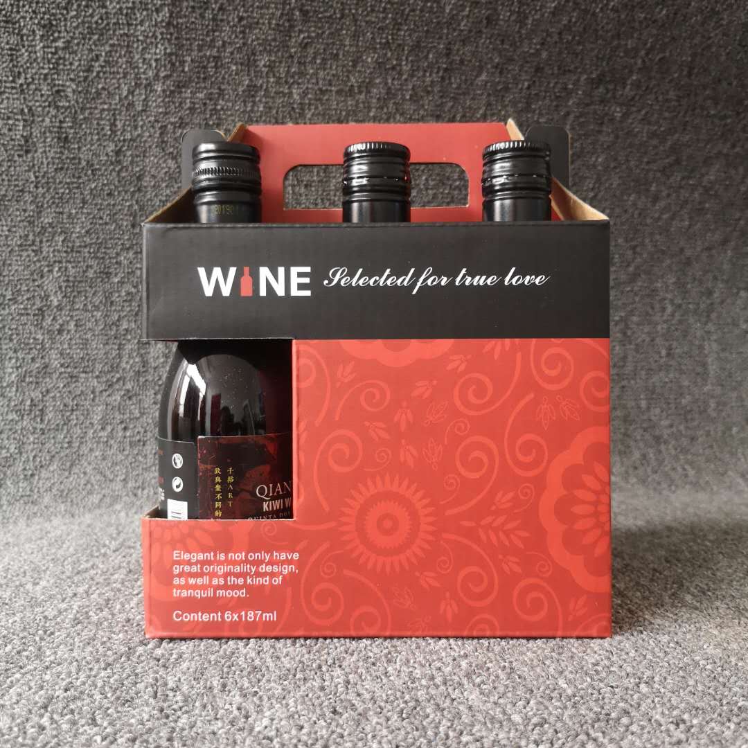 小瓶红酒包装手提187毫升6支礼盒