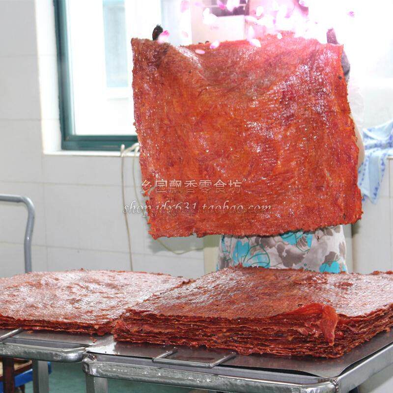 靖江猪肉脯原始大片手撕实体烧烤店旅游景点原味肉干中靖 5斤/包